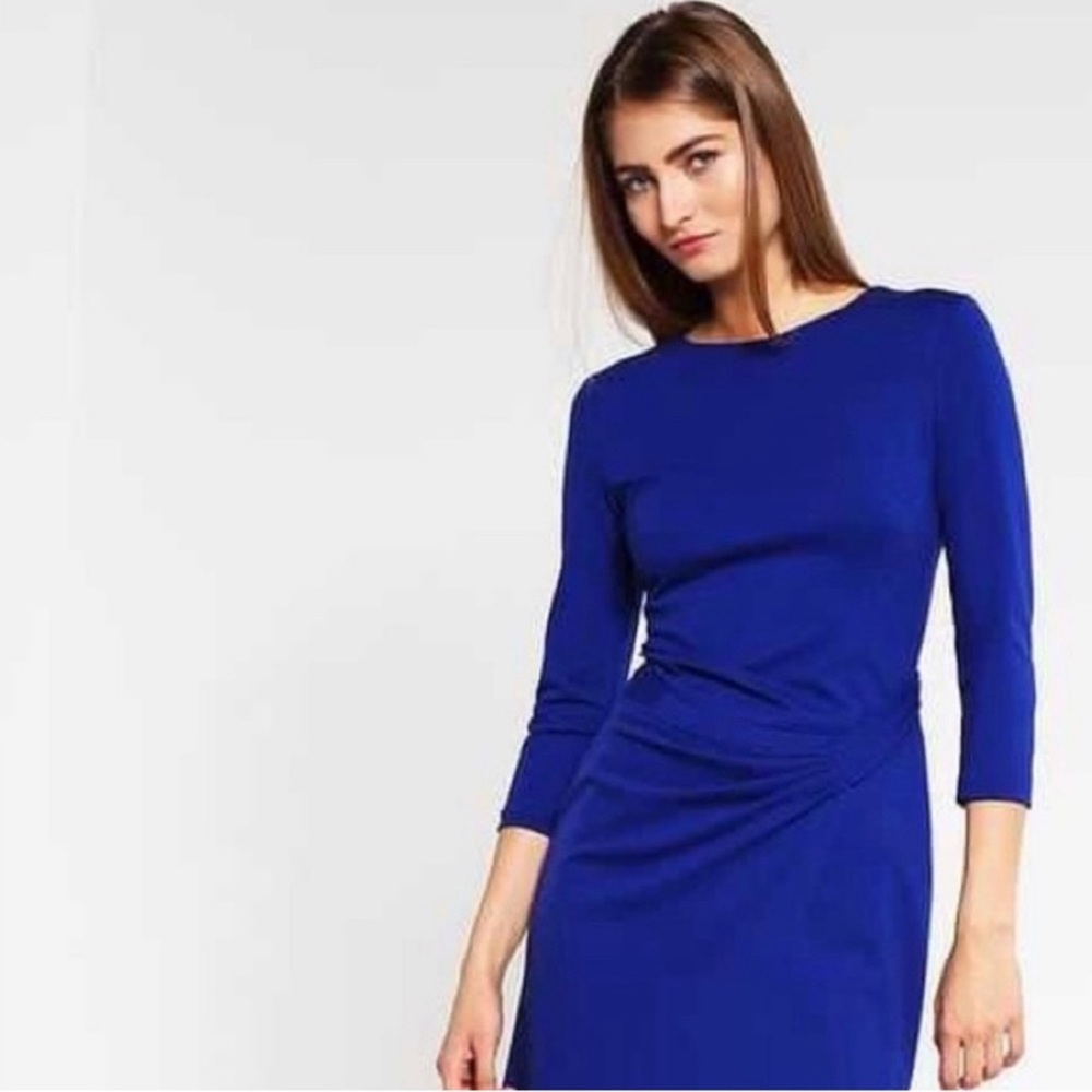 Escada knit faux wrap dress size 38.